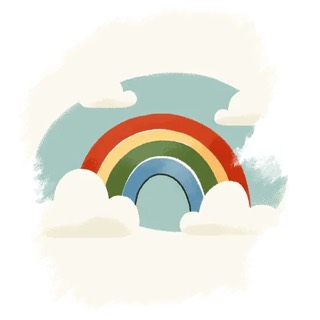 Illustration du mot « arc-en-ciel », pour travailler le son « a »