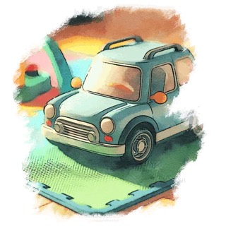 Illustration du mot « auto », pour travailler le son « o » écrit au et eau