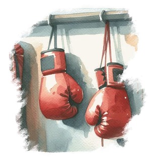 Illustration du mot « boxe », pour travailler le son « x »