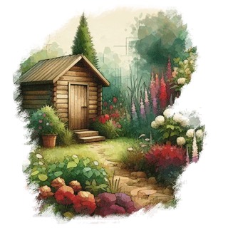 Illustration du mot « cabane », pour travailler le son « c » dur (ca, co, cu)