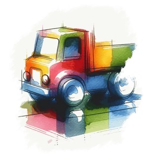 Illustration du mot « camion », pour travailler le son « c » dur (ca, co, cu)