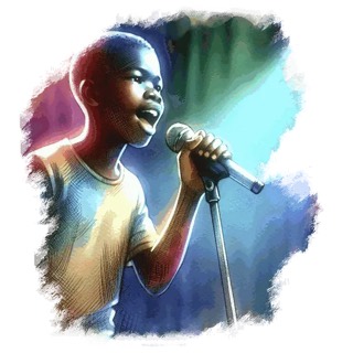 Illustration du mot « chanson », pour travailler le son « an » (an, en, am, em)
