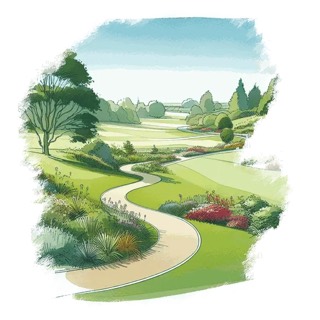 Illustration du mot « chemin », pour travailler le son « in » (in, ain, ein, im)