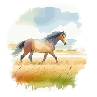 Illustration du mot « cheval », pour travailler les syllabes inverses
