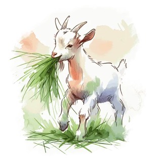 Illustration du mot « chèvre », pour travailler les sons « e », « é » et « è »