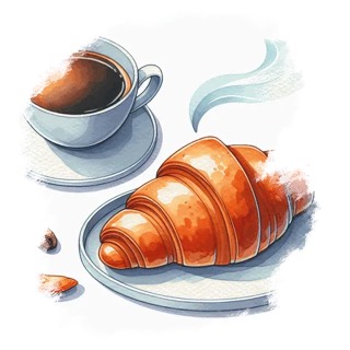Illustration du mot « croissant », pour travailler les groupes de consonnes avec r