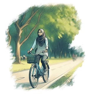 Illustration du mot « cycliste », pour travailler la lettre y