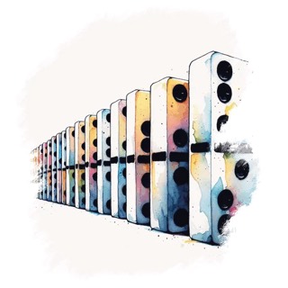 Illustration du mot « domino », pour travailler le son « d »