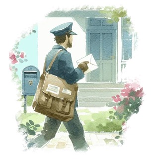 Illustration du mot « facteur », pour travailler le son « eu » (eu, œu)