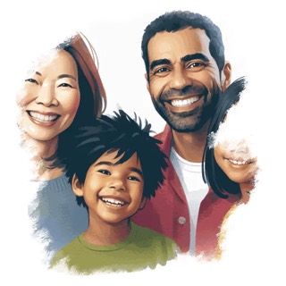 Illustration du mot « famille », pour travailler le son « ye »