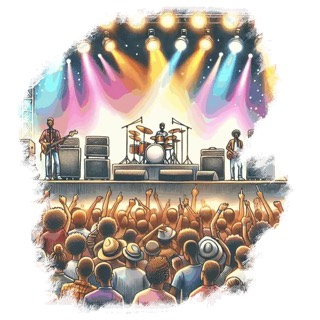 Illustration du mot « festival », pour travailler les groupes sp, st, sc