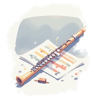 Illustration du mot « flûte », pour travailler les groupes de consonnes avec l