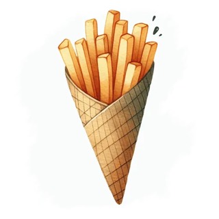 Illustration du mot « frites », pour travailler les groupes de consonnes avec r