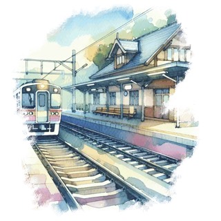 Illustration du mot « gare », pour travailler le son « g » dur (ga, go, gu)