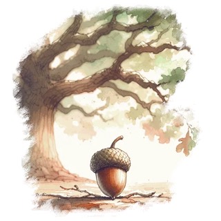 Illustration du mot « gland », pour travailler les groupes de consonnes avec l
