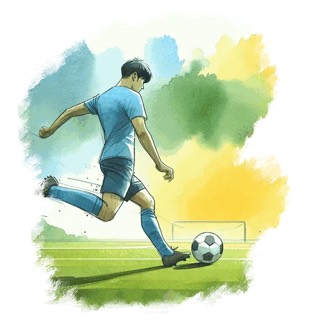 Illustration du mot « joueur », pour travailler le son « eu » (eu, œu)