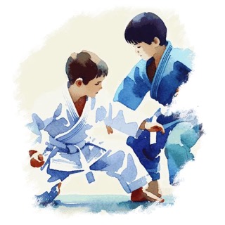 Illustration du mot « judo », pour travailler le son « j »