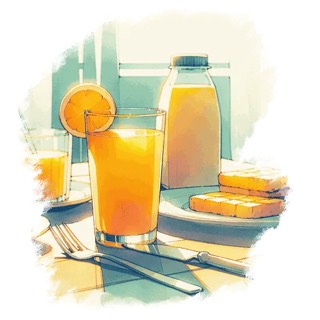 Illustration du mot « jus », pour travailler le son « j »