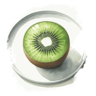 Illustration du mot « kiwi », pour travailler le son « k » écrit k et qu