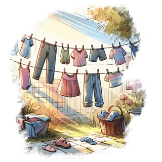 Illustration du mot « linge », pour travailler le g doux