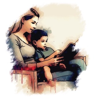 Illustration du mot « maman », pour travailler le son « an » (an, en, am, em)