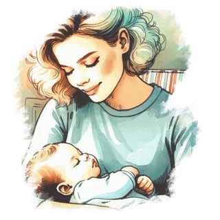 Illustration du mot « mère », pour travailler les sons « e », « é » et « è »