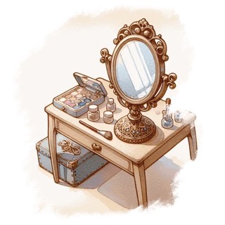 Illustration du mot « miroir », pour travailler le son « oi »