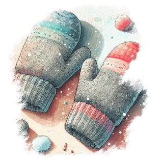 Illustration du mot « mitaine », pour travailler le son « m »