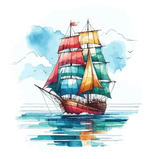 Illustration du mot « navire », pour travailler le son « n »