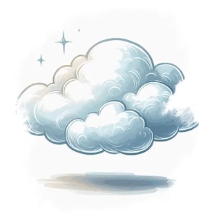 Illustration du mot « nuage », pour travailler le son « u »