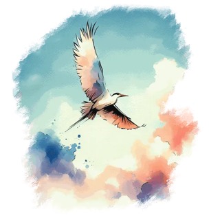Illustration du mot « oiseau », pour travailler le son « o » écrit au et eau