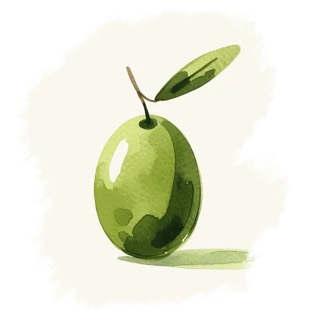 Illustration du mot « olive », pour travailler le son « o »