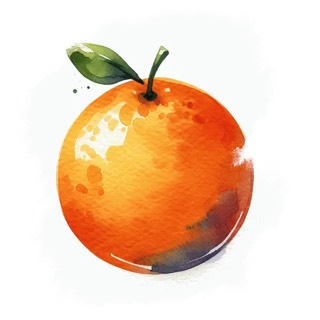 Illustration du mot « orange », pour travailler le son « an » (an, en, am, em)