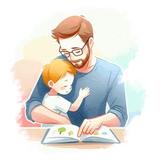 Illustration du mot « papa », pour travailler le son « p »