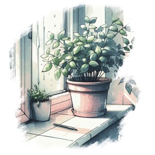 Illustration du mot « plante », pour travailler le son « an » (an, en, am, em)