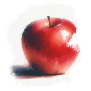 Illustration du mot « pomme », pour travailler le son « p »