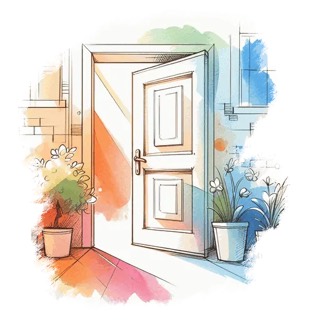 Illustration du mot « porte », pour travailler le son « p »