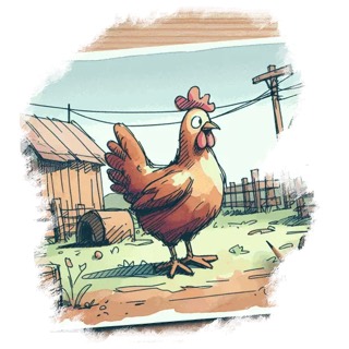 Illustration du mot « poulet », pour travailler le son « è » écrit ai, ei, et, ê