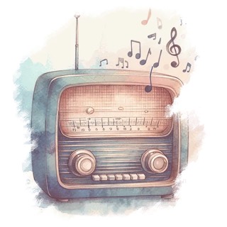 Illustration du mot « radio », pour travailler le son « r »