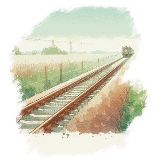 Illustration du mot « rail », pour travailler le son « ye »