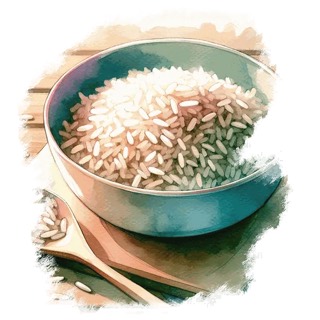 Illustration du mot « riz », pour travailler le son « r »
