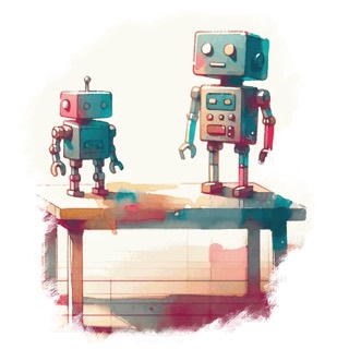 Illustration du mot « robot », pour travailler le son « r »