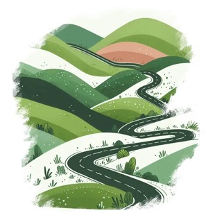 Illustration du mot « route », pour travailler le son « ou »