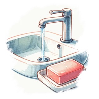 Illustration du mot « savon », pour travailler le son « on »