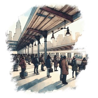 Illustration du mot « station », pour travailler les fins de mots en « tion » et « sion »