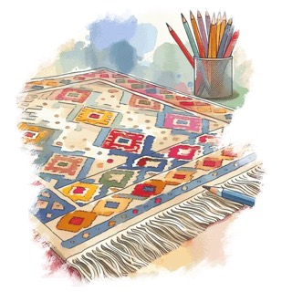 Illustration du mot « tapis », pour travailler le son « t »