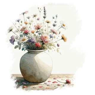 Illustration du mot « vase », pour travailler le son « v »