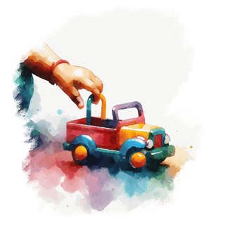 Illustration du mot « voiture », pour travailler le son « oi »