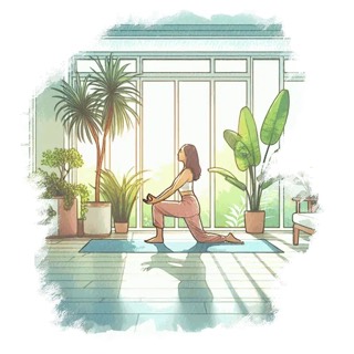 Illustration du mot « yoga », pour travailler la lettre y