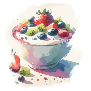 Illustration du mot « yogourt », pour travailler la lettre y